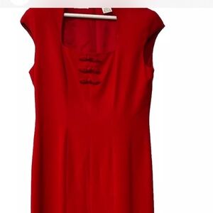 Pre-Owner Womens Liz Claiborne Red Velvet Dress Size 12